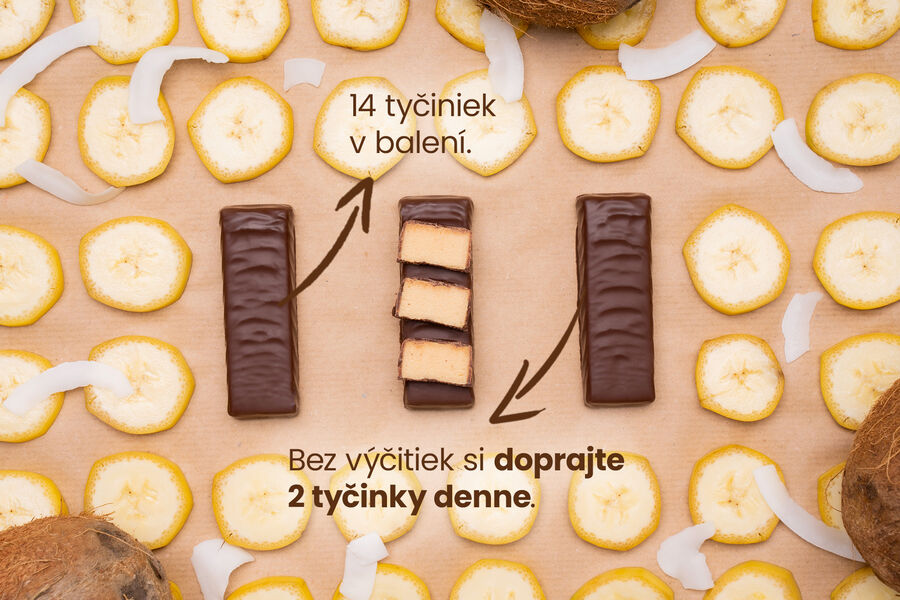Proteínové tyčinky – príchuť kokos-banán