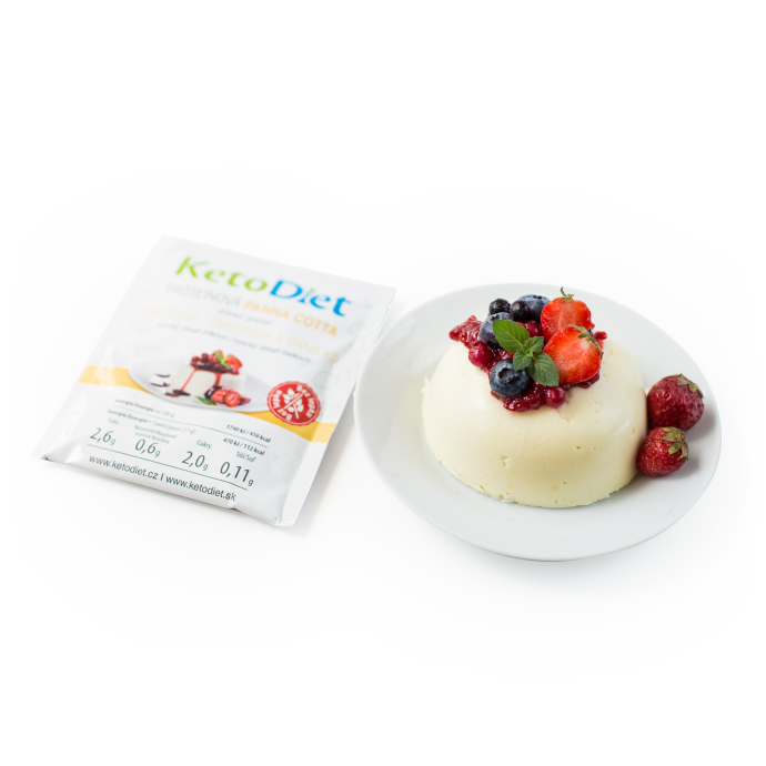 Proteinová panna cotta s příchutí smetany a vanilky (7 porcí)