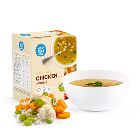 Proteinová polévka – kuřecí s rýží