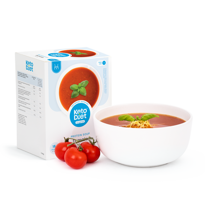 Proteinová polévka – rajčatová s nudlemi