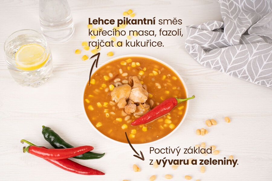 Hotové jídlo – kuře po mexicku 