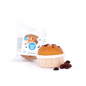 Proteínový muffin s brusnicami a čučoriedkami (1 ks – 1 porcia)