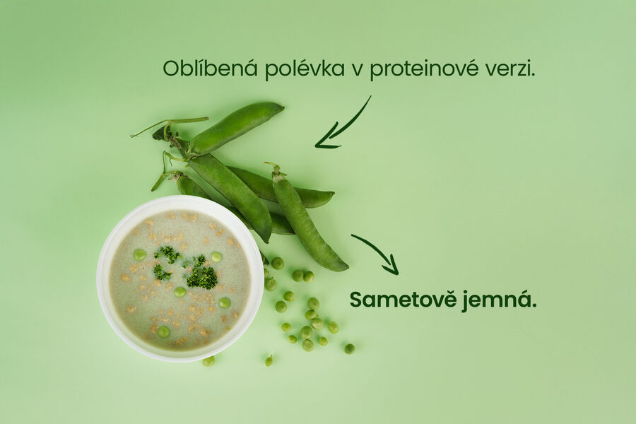 Proteinová polévka – hrášková příchuť