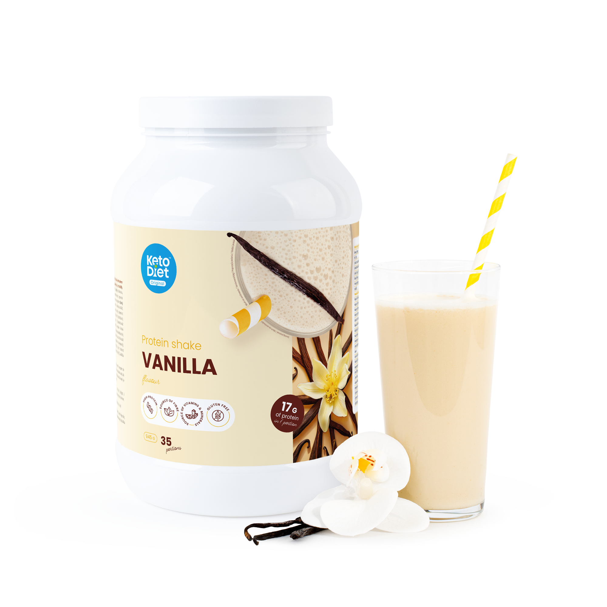 Proteinový nápoj – příchuť vanilka (35 porcí)