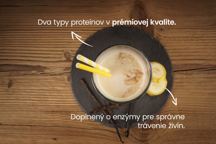 Proteínový nápoj – príchuť banán & vanilka