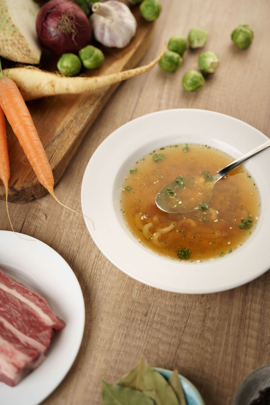 Proteinová polévka – hovězí s těstovinami