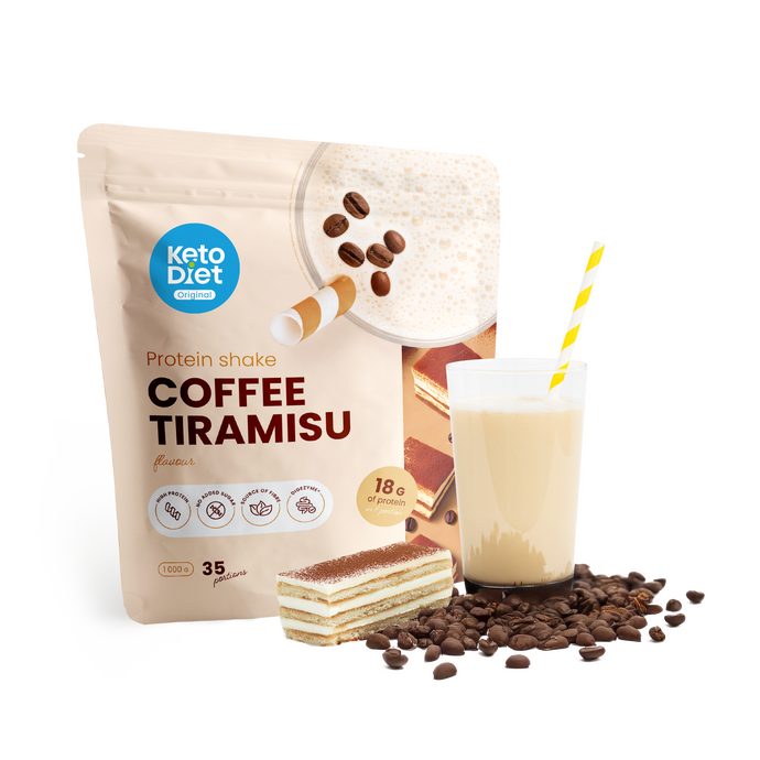 Proteinový nápoj – příchuť kávové tiramisu