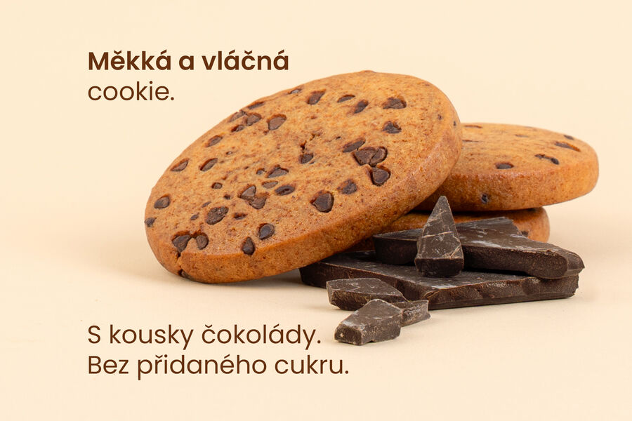 Proteinové sušenky – cookies s kousky čokolády