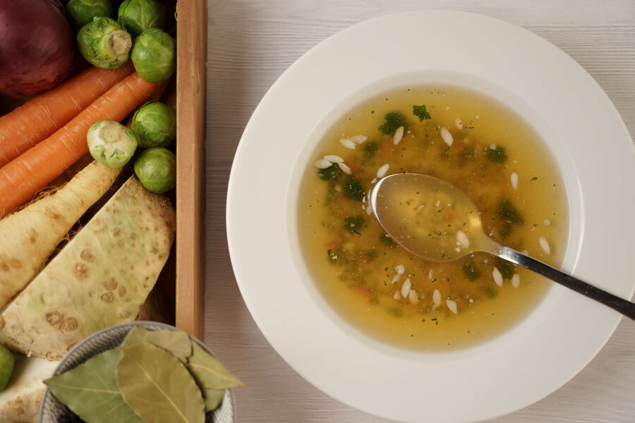 Proteinová polévka – kuřecí s rýží