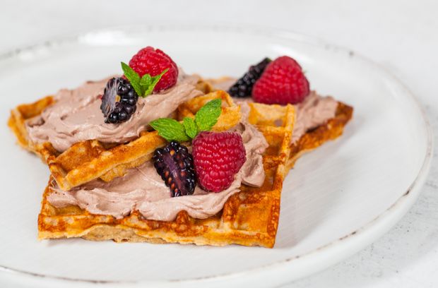 Recept na domáce vafle s čokoládovým tvarohom