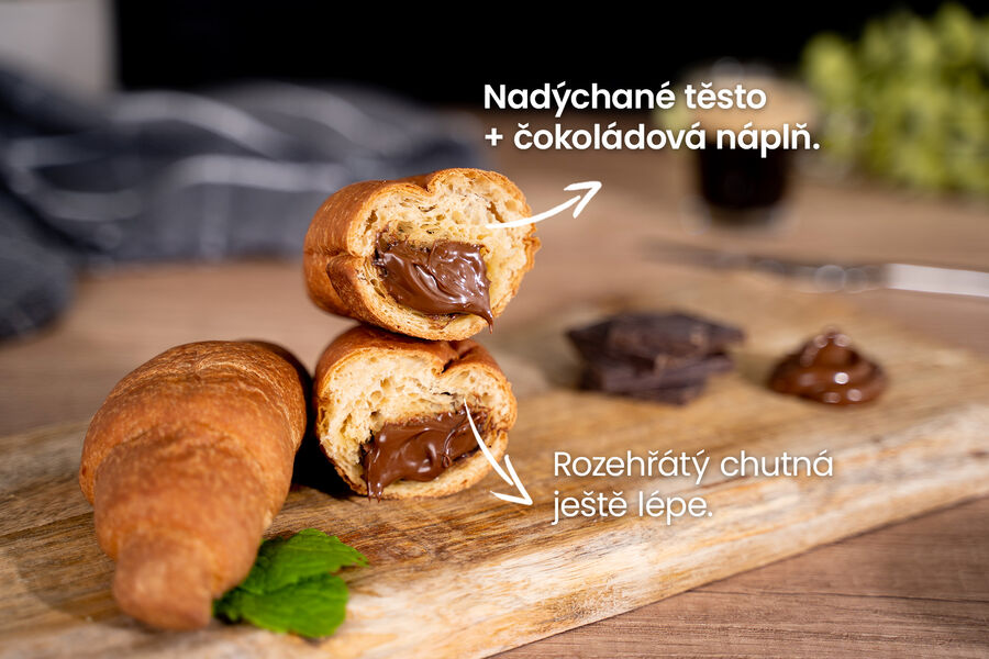 Proteinový croissant s čokoládovou náplní
