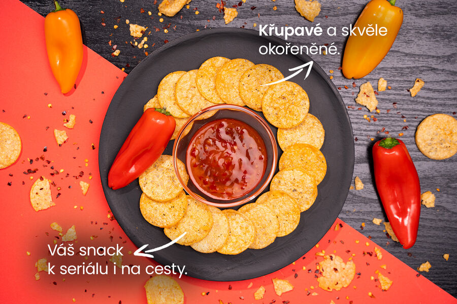 Proteinové chipsy – příchuť thajská sweet chilli