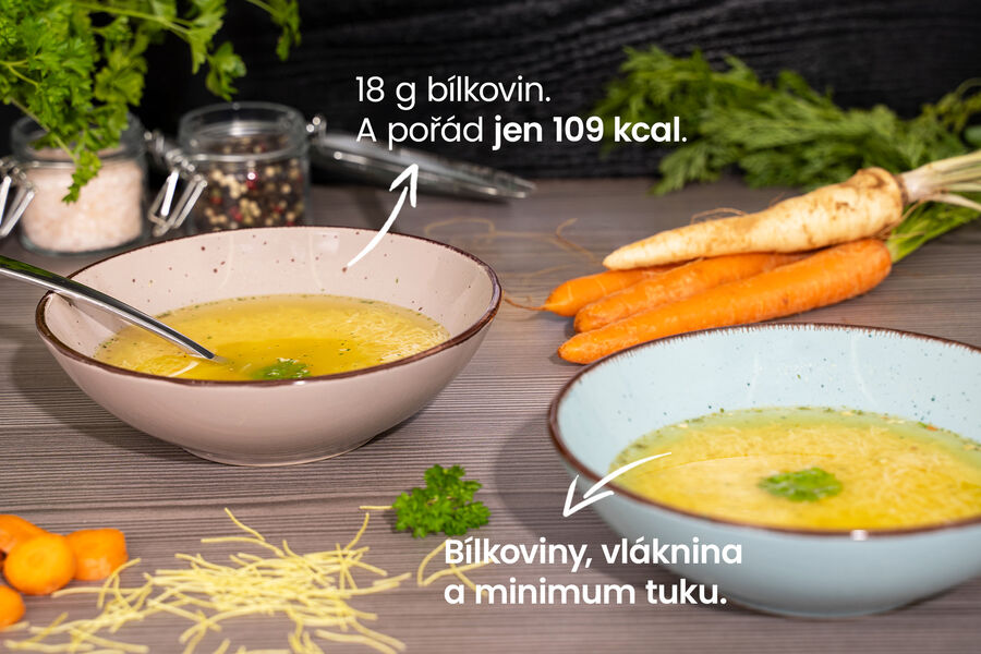 Proteinová polévka KetoDiet – kuřecí s nudlemi (7 porcí)