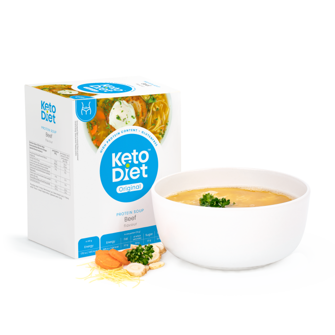Proteinová polévka – hovězí s nudlemi (7 porcí)