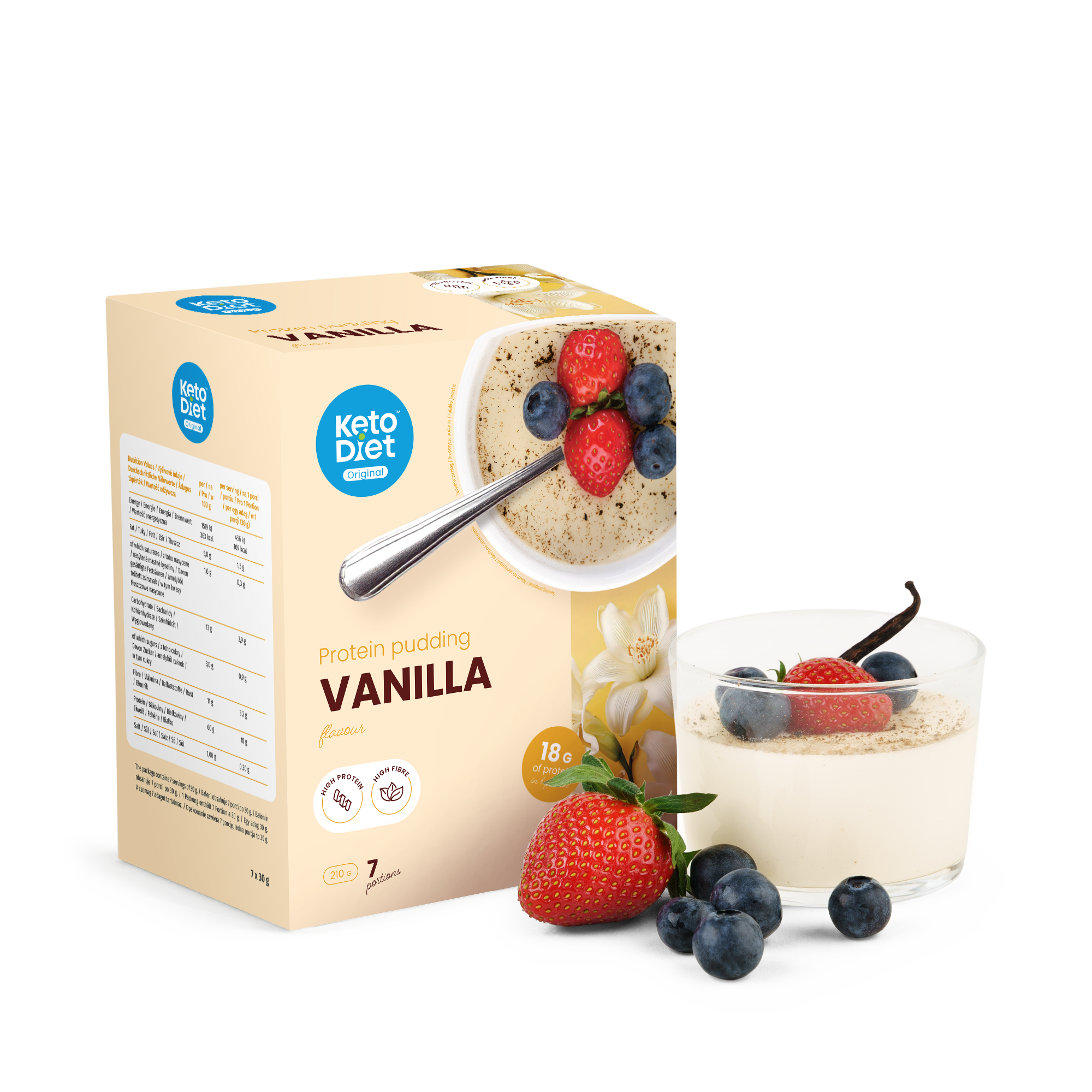 Proteinový pudink - příchuť vanilka (7 porcí)