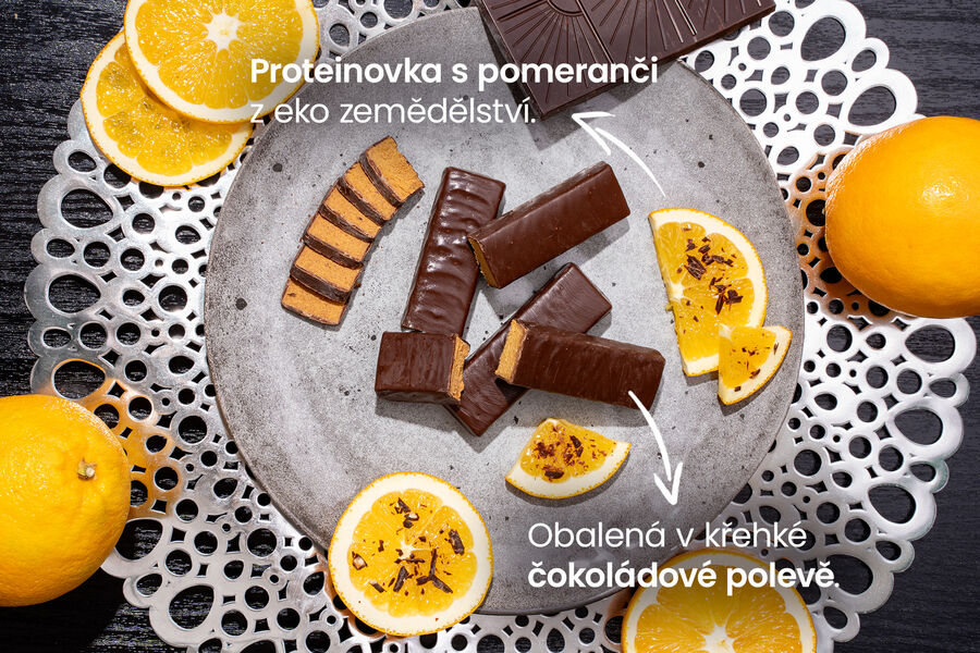 Proteinové tyčinky – příchuť čokoláda a pomeranč
