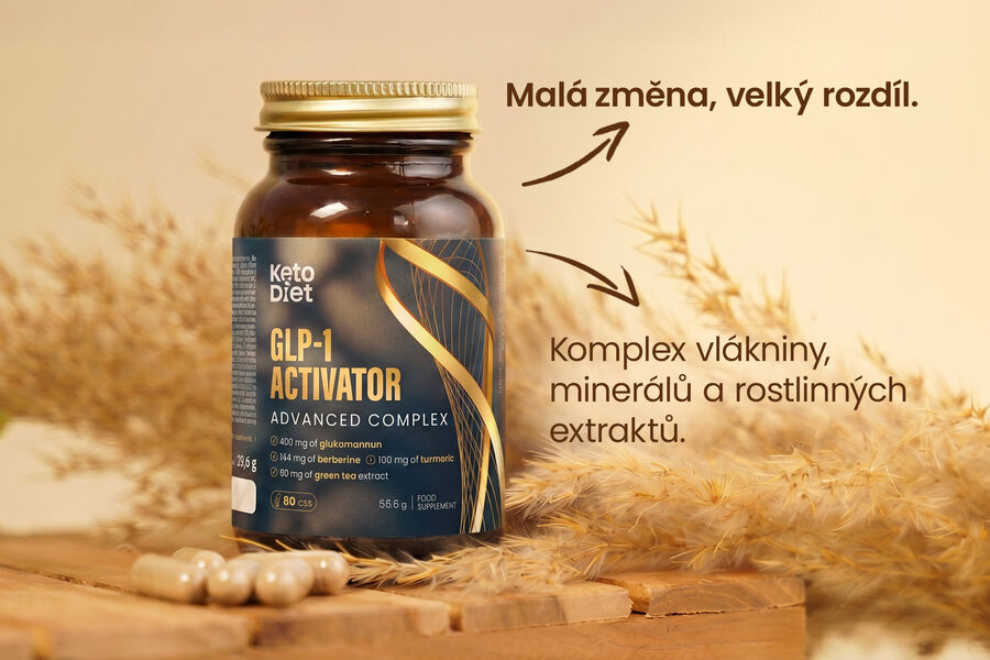 Doplněk stravy KetoDiet GLP-1 Activator – Metabolic Balance s berberinem (90 kapslí)