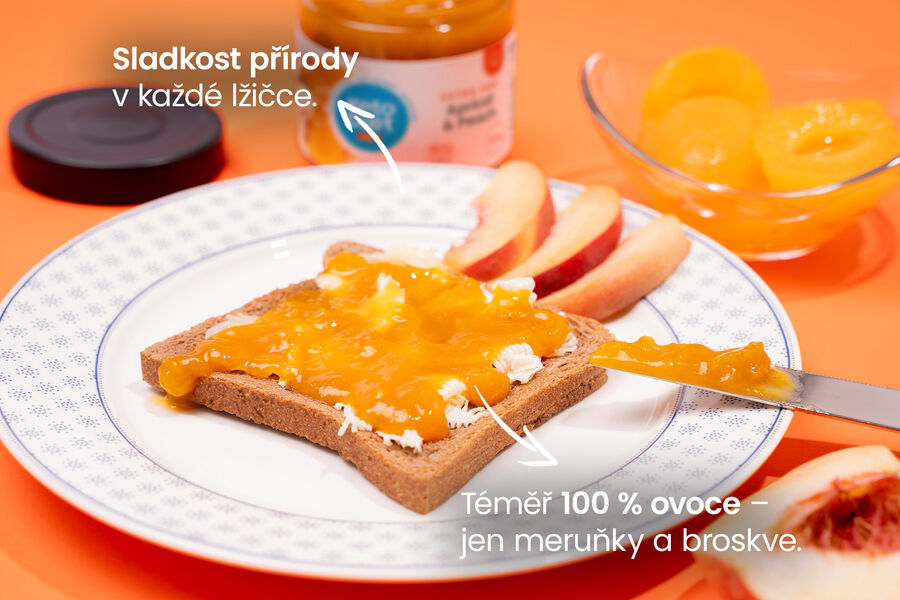 Extra broskvovo meruňkový džem bez přidaného cukru