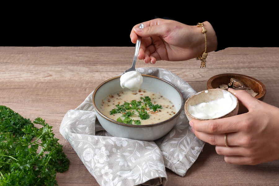 Proteinová polévka – příchuť houbová