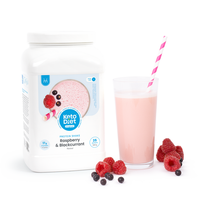 Proteínový nápoj – príchuť malina a čierne ríbezle (35 porcií)