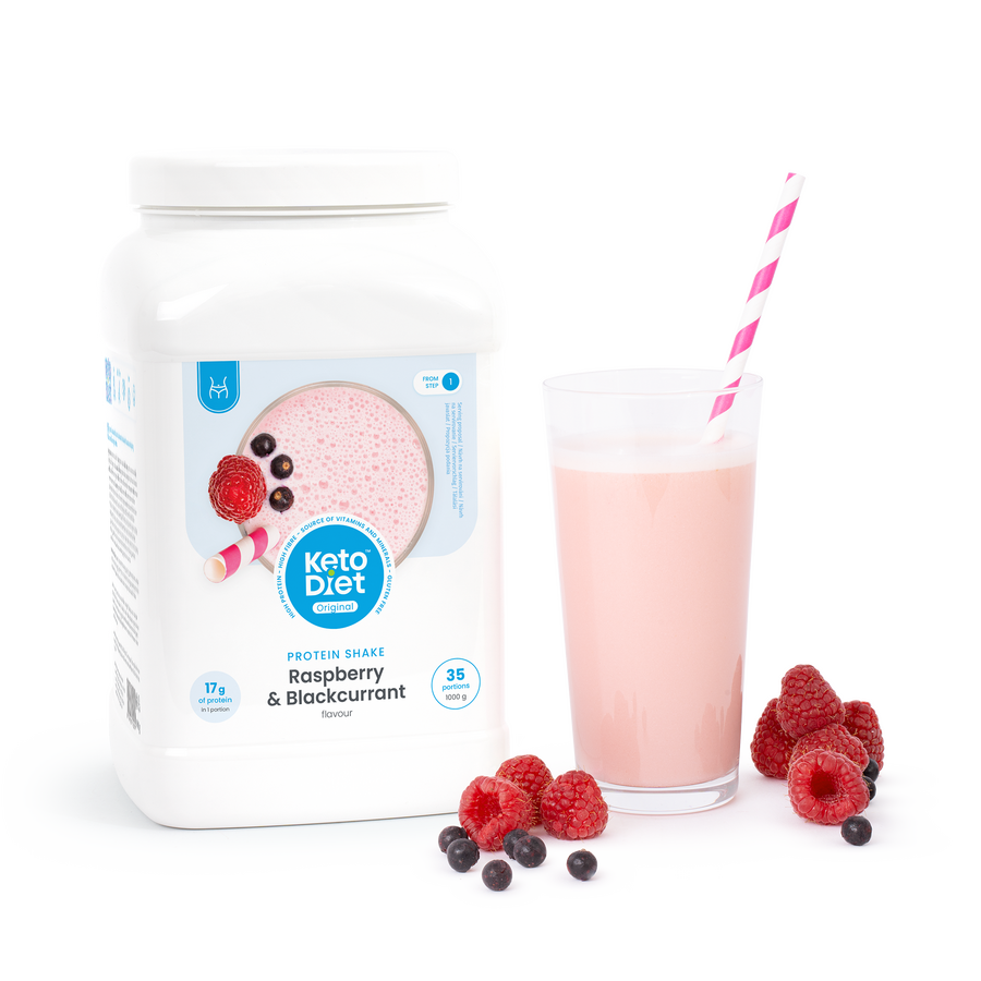 Proteínový nápoj – príchuť malina a čierne ríbezle (35 porcií)