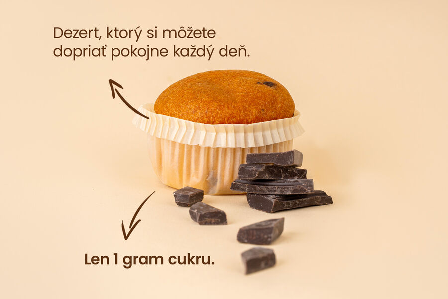 Proteínový muffin s kúskami čokolády
