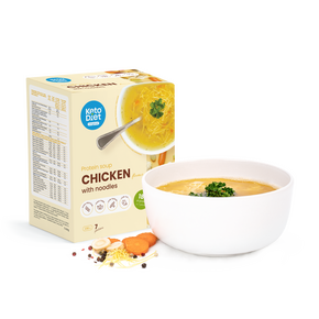 Proteinová polévka KetoDiet – kuřecí s nudlemi (7 porcí)