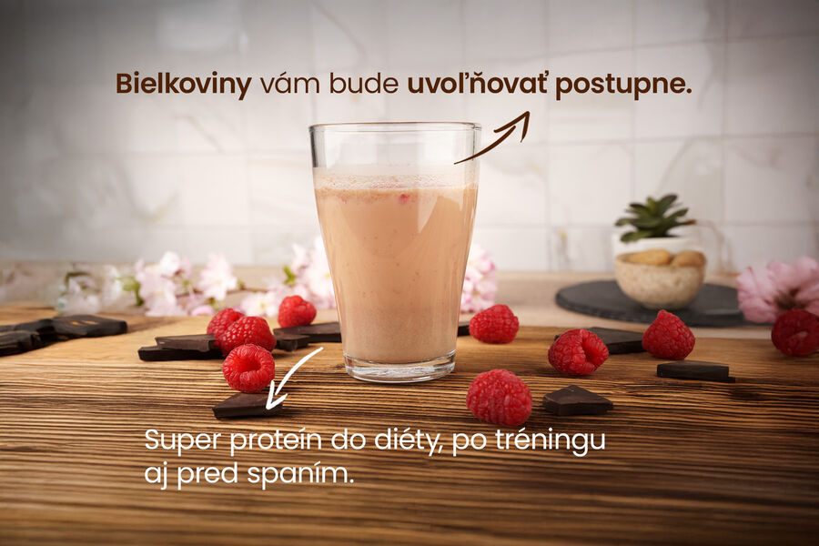 Proteínový nápoj – príchuť čokoláda & malina