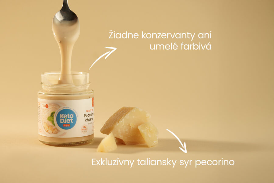 Proteínová syrová omáčka – Pecorino