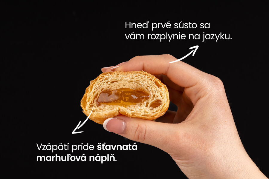 Proteínový croissant – náplň marhuľa