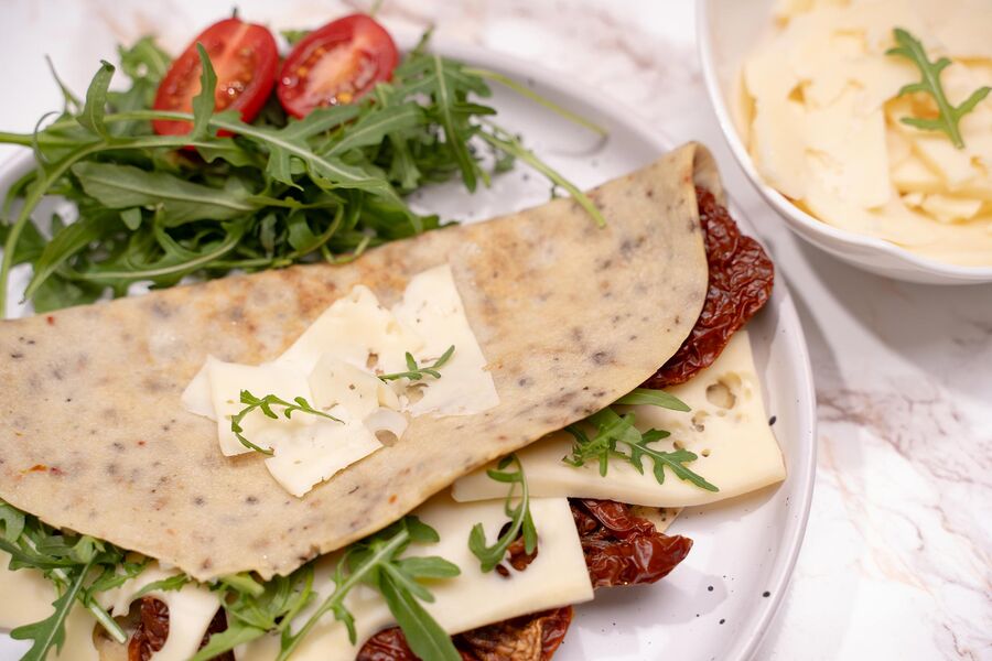 Proteinová omeleta – příchuť ementál a sušená rajčata