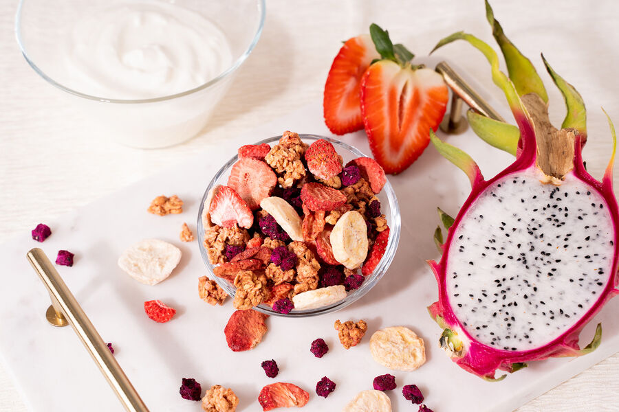Proteinová granola bez cukru – s lyofilizovaným ovocem