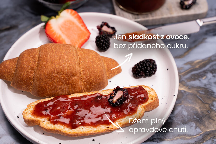 Extra ostružinovo jahodový džem bez přidaného cukru