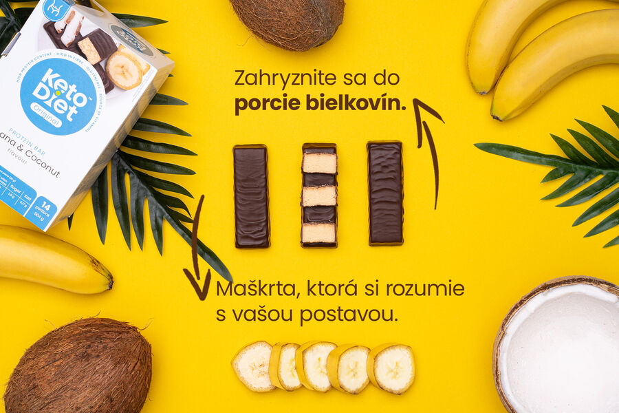 Proteínové tyčinky – príchuť kokos-banán