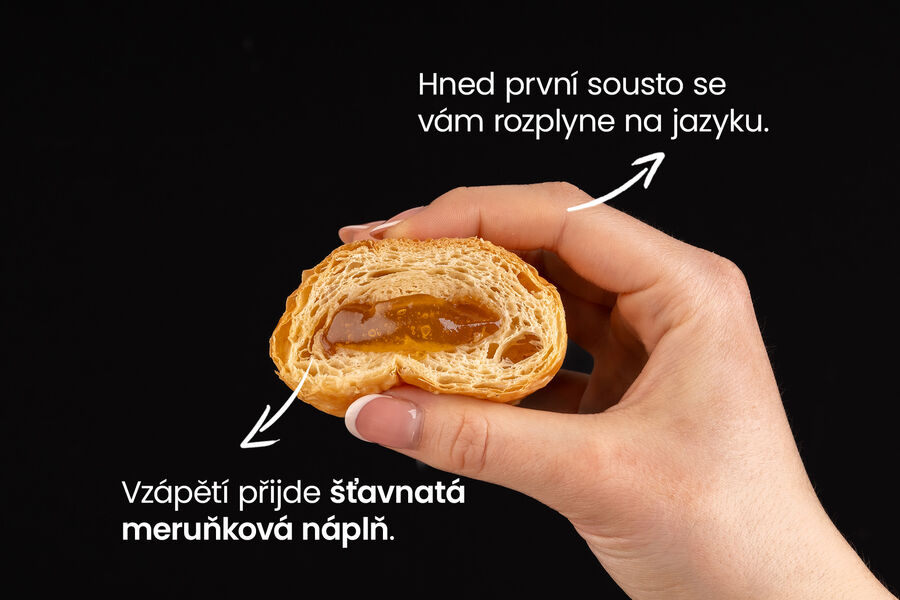 Proteinový croissant – náplň meruňka