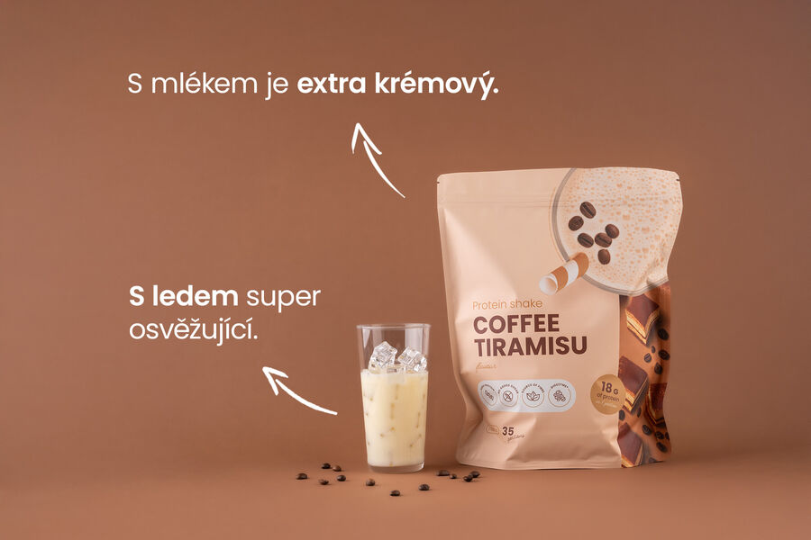Proteinový nápoj – příchuť kávové tiramisu