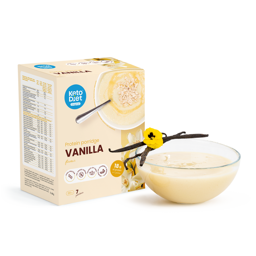 Proteinová kaše KetoDiet – příchuť vanilka (7 porcí)