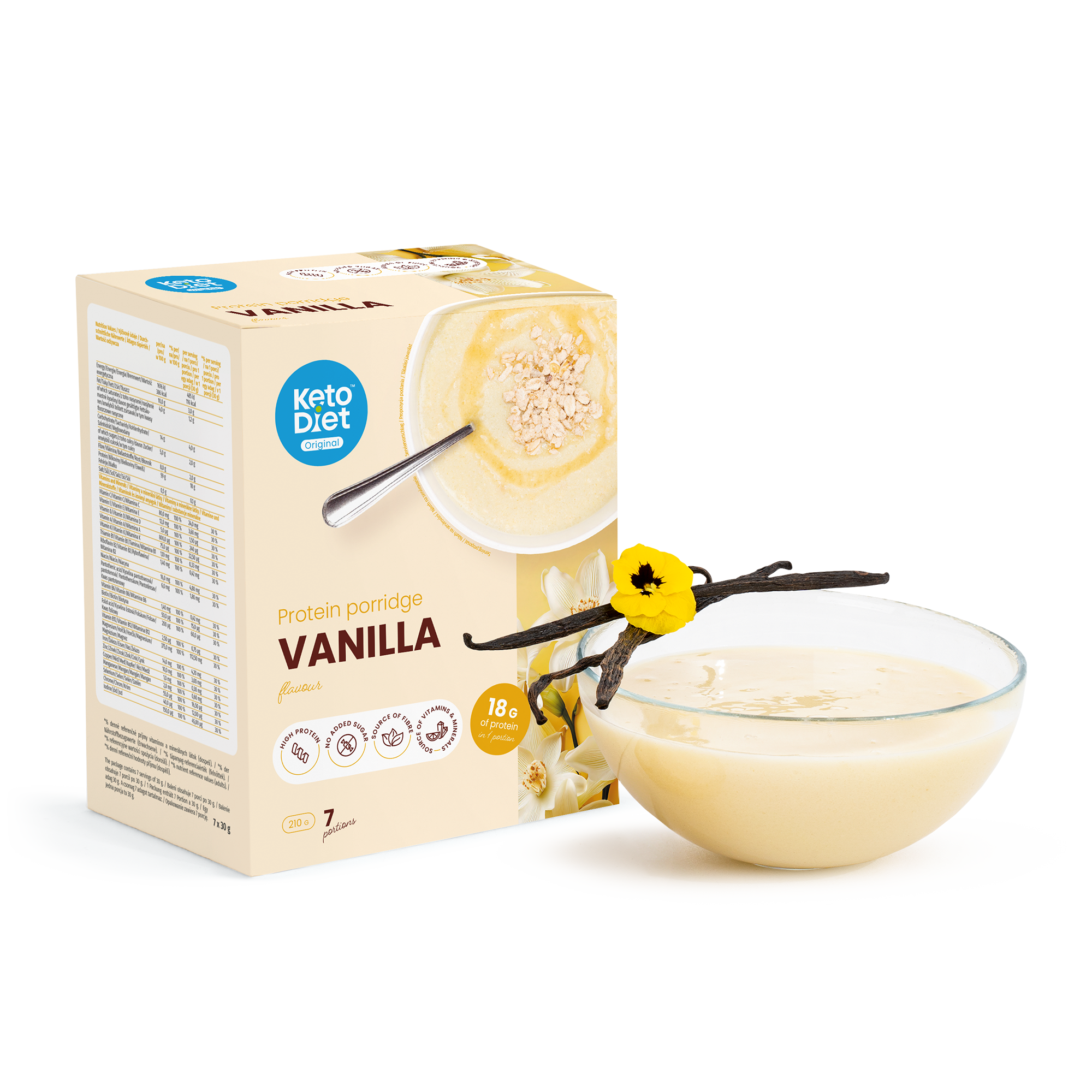 Proteinová kaše – příchuť vanilka (7 porcí)