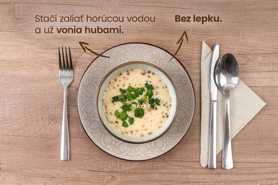 Proteínová polievka – hubová príchuť
