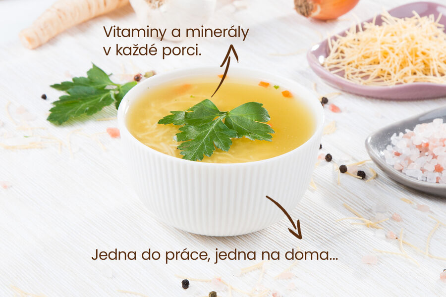 Proteinová polévka KetoDiet – kuřecí s nudlemi (7 porcí)