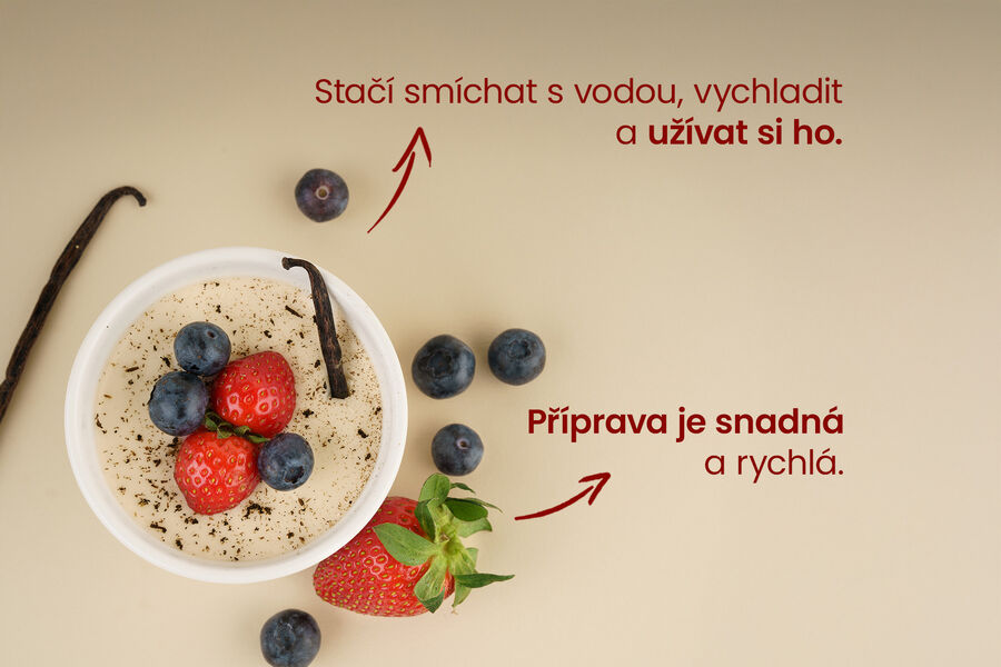 Proteinový pudink – příchuť vanilka