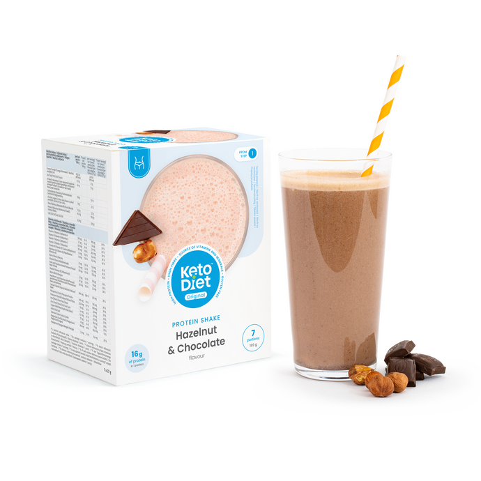 Proteínový nápoj – príchuť lieskový oriešok a čokoláda