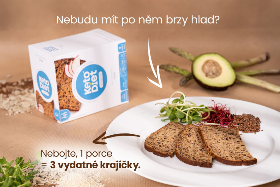 Proteinový chléb – tmavý