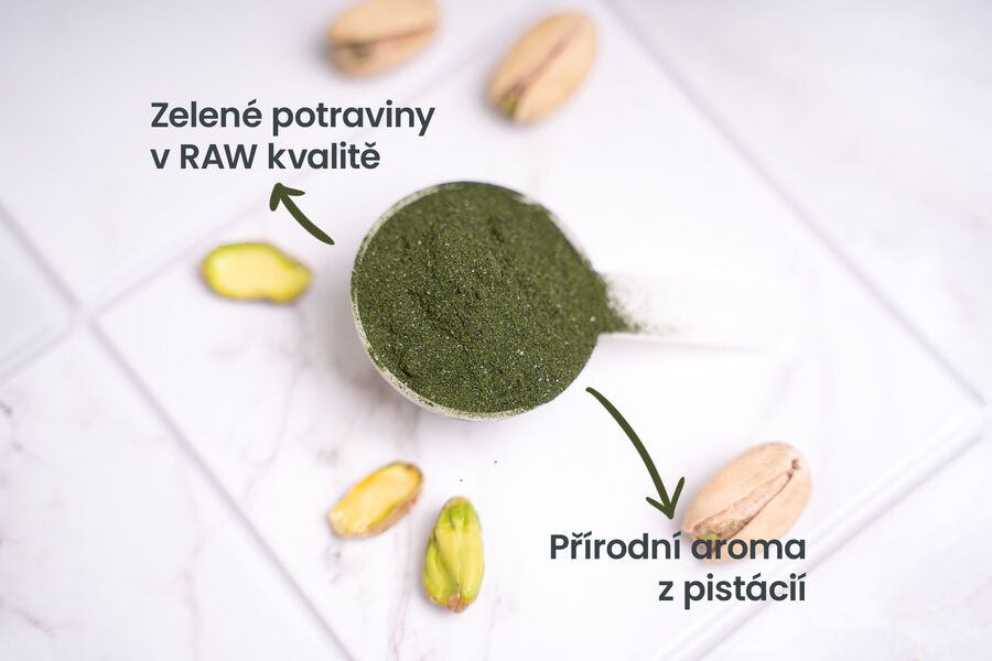 Super GREENS s pistáciovou příchutí