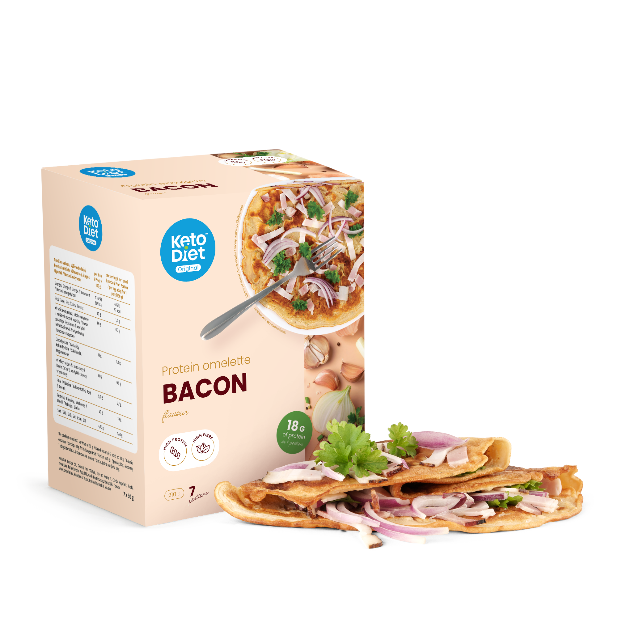 Proteinová omeleta - příchuť slanina (7 porcí)