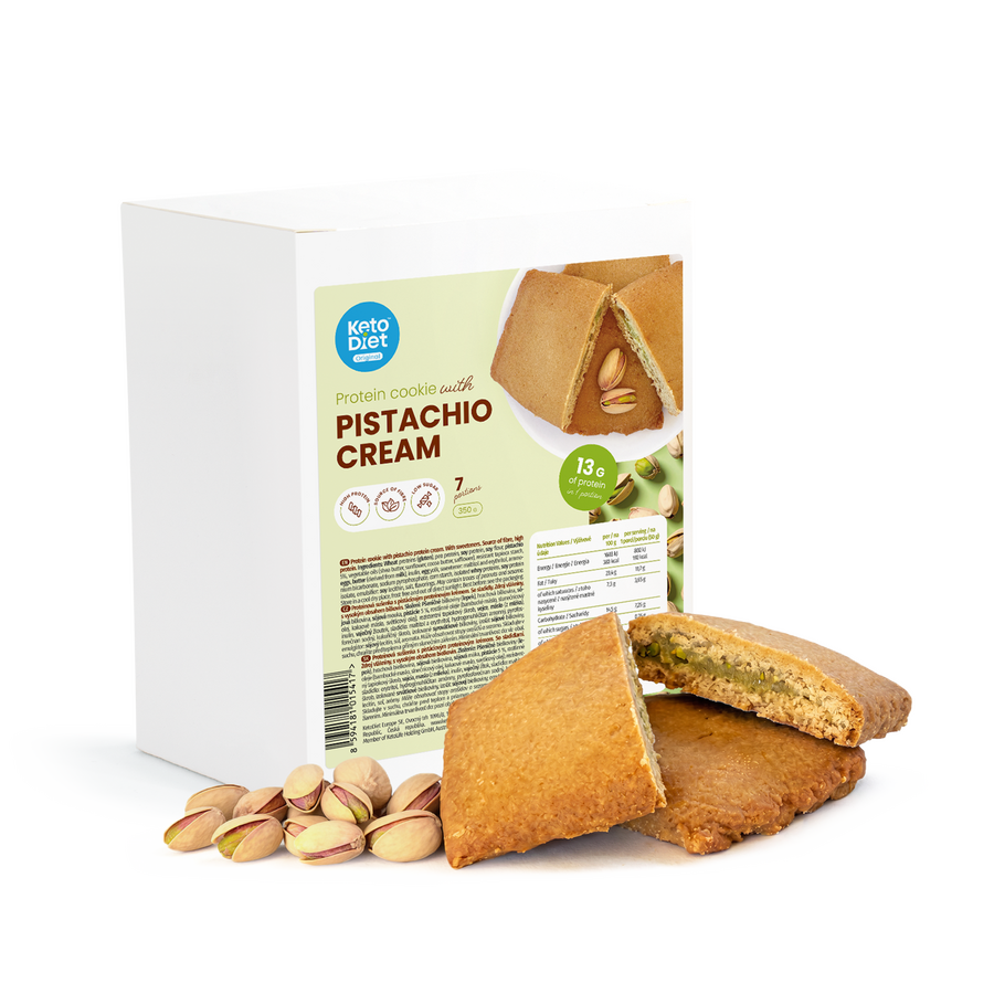 Proteinové cookies s pistáciovým krémem (7 porcí)