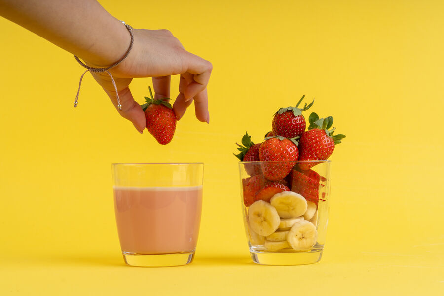 Proteínový nápoj – príchuť jahoda & banán