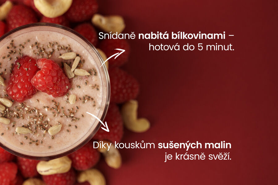 Proteinová kaše – příchuť malina