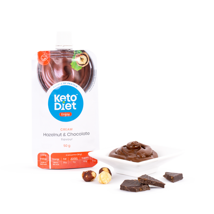 Proteinový krém s lískovými oříšky – příchuť čokoláda (50 g)