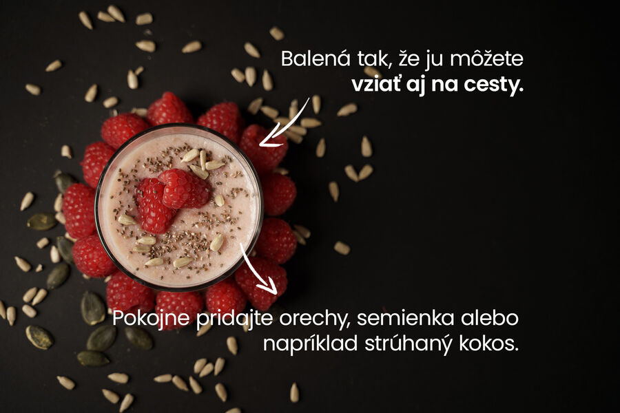Proteínová kaša – príchuť malina